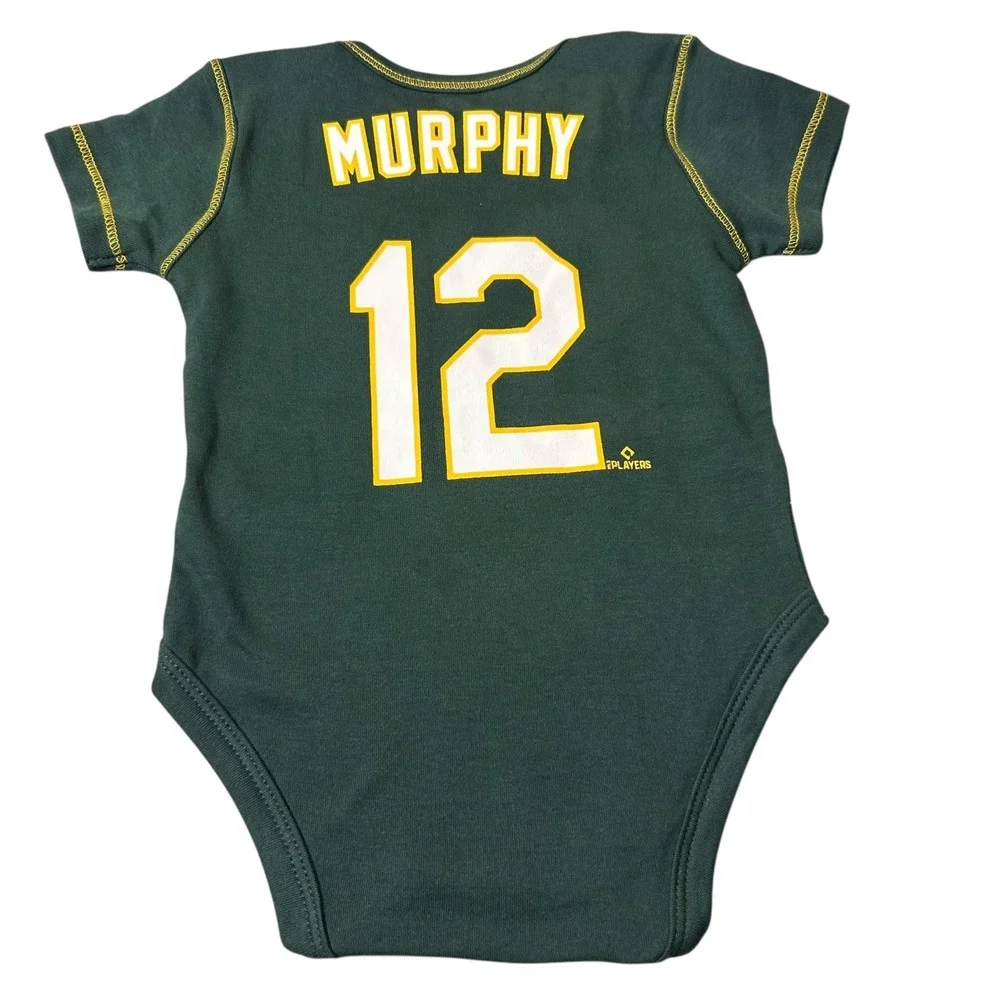 NEW Oakland Athletics A's Bodysuit Infant 6-9M Green‎ Sean Murphy 12 Baseball